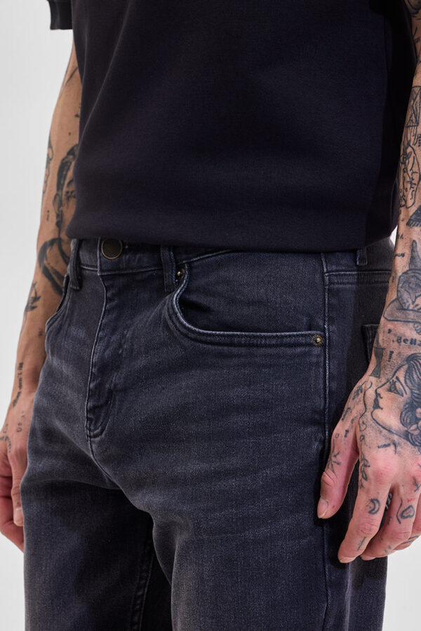 Charcoal Grey Slim Fit Jeans - Image 3